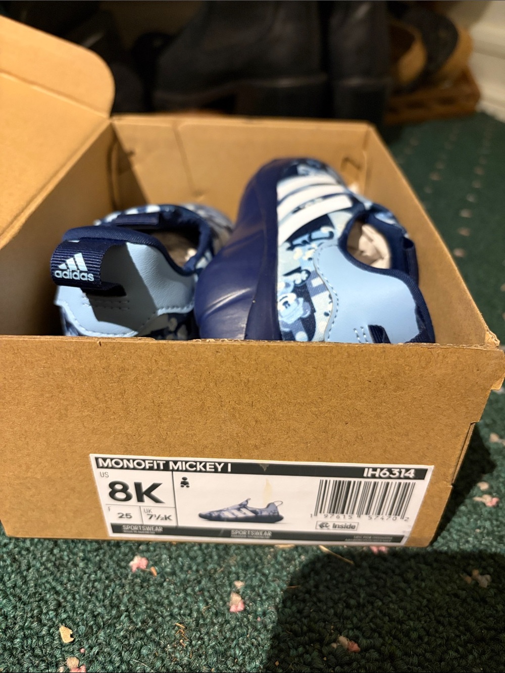 Kids Navy and Light Adidas Disney 8k shoes - Picture 2 of 5
